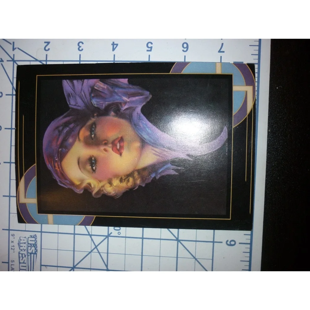Paper Moon Graphics Zoe‎ Mozert Dream Girl Art Deco Greeting Card GL701-60 1977